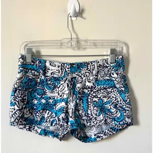 Lilly Pulitzer The Walsh Preppy Low Rise Shorts Blue White Size 0 thumbnail 2