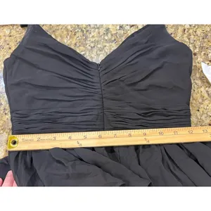 mac duggal dress Sleeveless V Neck Ruffle‎ Skirt Evening Gown Black Size 4 thumbnail 9