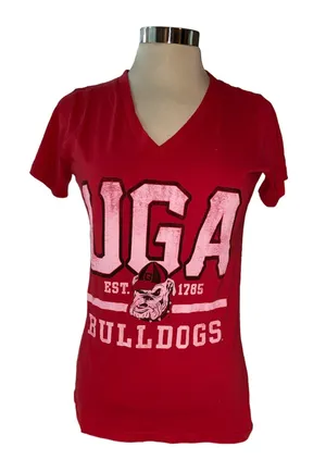 Pressbox by Royce Apparel T-shirt UGA Bulldogs and Uga on front size small thumbnail 1