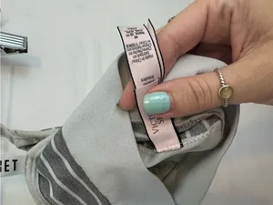 Victoria’s Secret Striped Seamless Bralette Gray & White Medium thumbnail 3