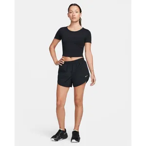 Nike One Fitted Women's Dri-FIT Short-Sleeve Cropped Top Black Size M NWT thumbnail 3