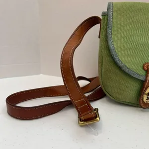 Fossil Austin Flap Bag Messenger Green Leather Adjustable Crossbody thumbnail 2