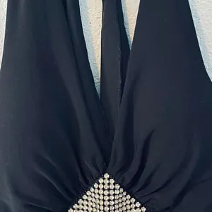 Star Vixen Y2K Black Halter Neck Rhinestone Dress thumbnail 4