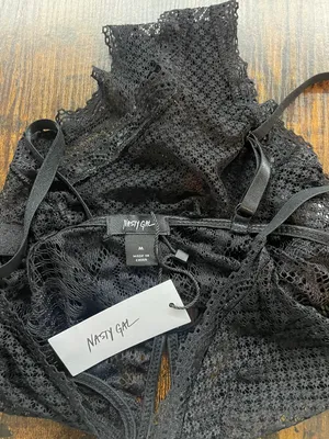 Nasty Gal Mesh And Lace Underwired Cut Out Bodysuit thumbnail 5