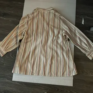 Motherhood Maternity Striped Button Up Tie Belt Elastic Waist Top L Multicolor thumbnail 6