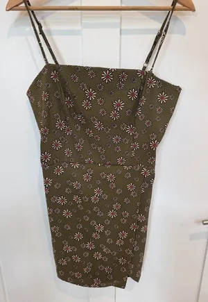 Altar'd State Olive Green Daisy skort Dress thumbnail 1