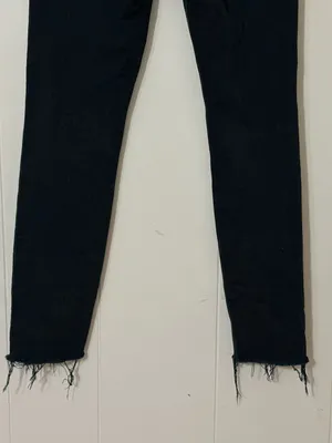 Reformation Stretch Button Fly High Rise Jeans Argentine Black 25 thumbnail 6