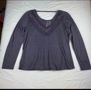 Long Sleeve Blouse Purple Size M thumbnail 3