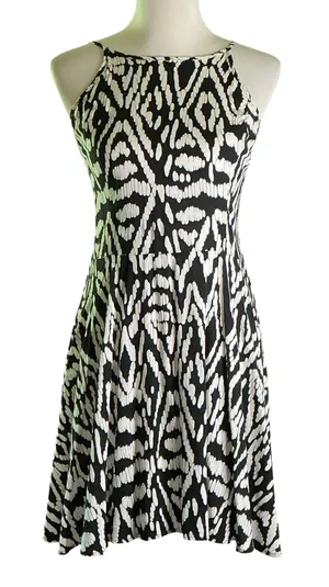 Aeropostale Ikat Print High-Neck Mini Dress thumbnail 1