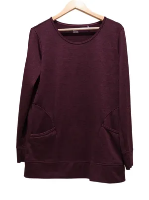 Toad & Co Intermezzo‎ Pullover Shirt Burgundy Medium Activewear Gorpcore Hiking thumbnail 1