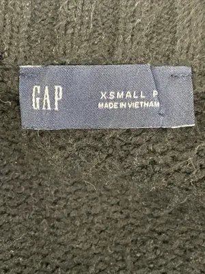 GAP Black Button-Front Cashsoft Crew Cardigan Sweater thumbnail 4