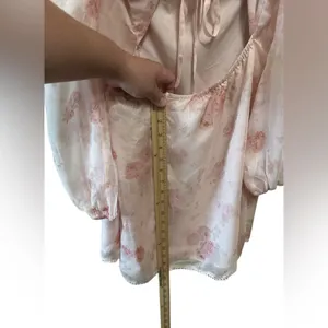 Lulu's Lovely Poise Light Pink Floral Tie Back Long Sleeve Mini Dress,Size XL thumbnail 11
