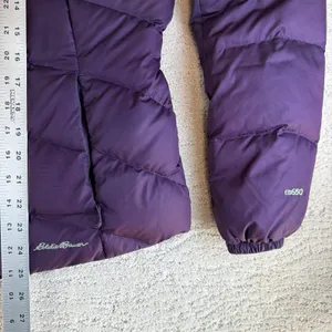 Women's Eddie Bauer Size Medium Purple 650 Down Puffer Winter Jacket Coat thumbnail 5