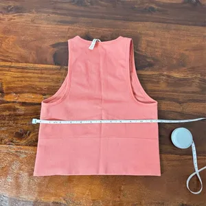 Athleta Women's XS Peach Cropped‎ V-Neck Ribbed Tank Top Sleeveless thumbnail 4