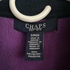 Chaps Size Small Purple &‎ Blue Fleece Vest Full-Zip with Pockets thumbnail 4