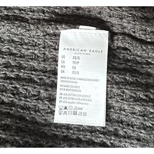 American Eagle Women's cozy gray waffle-knit open-front cardigan Size XS‎ thumbnail 8