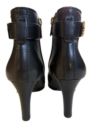EUC Tory Burch Leather Bristol Heeled Ankle Boots Black Size 7.5 thumbnail 8