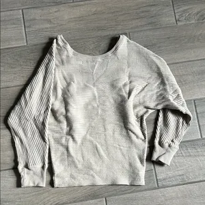 Joah Brown Taupe Ribbed Knit Top thumbnail 5