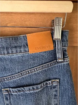 Evereve Ever Vintage Barrel Jeans Bowed Leg High Rise Dark Blue Women’s size 28 thumbnail 6