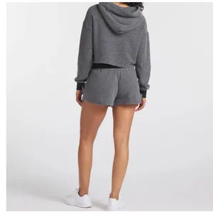 FEAT BlanketBlend Fleece Shorts Womens S Gray High Rise Lounge Sweatshorts NWT thumbnail 3