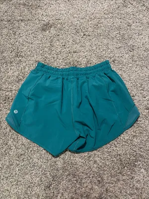 Lululemon Hotty Hot Low Rise Short 4" Teal Lagoon size 6 thumbnail 2