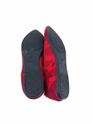 ROTHY’S Red Camo Knit Point Toe Slip On Limited Edition Ballet Flat Casual Shoes thumbnail 5