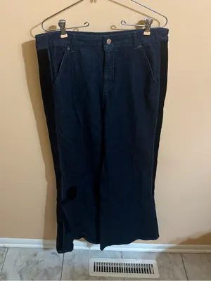 Anthropologie Maeve Bow Peep High-Rise Flare Jeans thumbnail 4