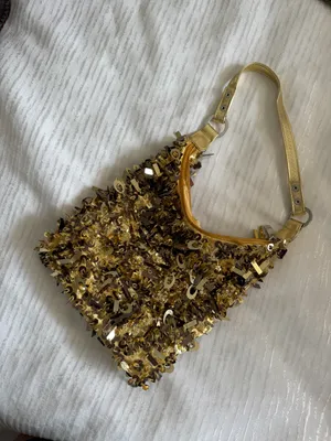 Vintage Gold Sequin Purse thumbnail 1