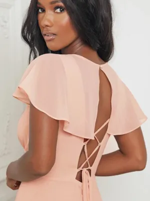 LULU's Chic Bridesmaid Prom Wedding Flowy Romantic Elegant Sexy Maxi Dress thumbnail 2
