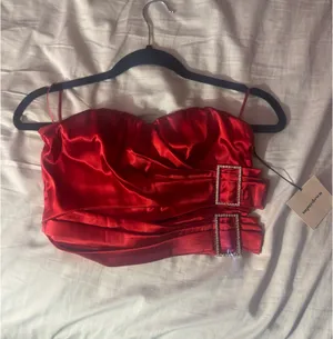 NWT Superdown trixie strapless bustier top jeweled  thumbnail 6