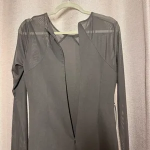 Dolan Anthropologie Dress Womens S Black NWT Mesh Yoke Long Sleeve Midi Slit thumbnail 7