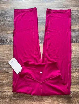 Lululemon Align Wide-Leg High Rise 31” Wild Berry Size 4 NWT thumbnail 1