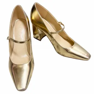 MARC FISHER Vanderly Mary Jane Pumps Heels Gold 6.5 thumbnail 1
