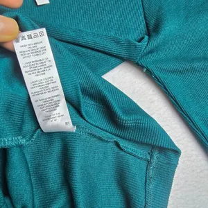 ASOS 36Y NWT Teal Ribbed Knit Maxi Dress Flared Lettuce Hem Sleeve Long Sleeve S thumbnail 5