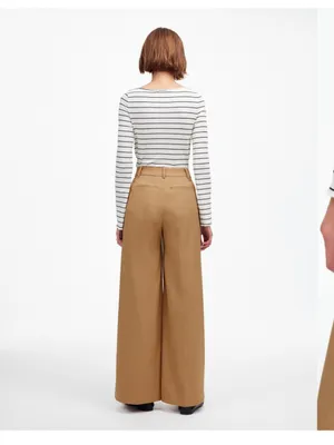 Madewell The Harlow Superwide-Leg Trouser in Brushed Twill thumbnail 2