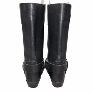 Pintainho Black Leather Moto Harness Boots Shoes 36 thumbnail 2