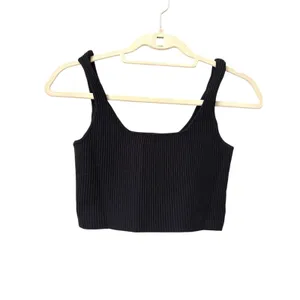 WHITE FOX BOUTIQUE Ribbed Cropped Tank Top Black X-Small thumbnail 3