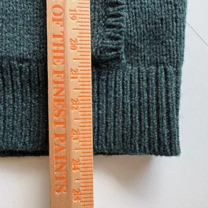 LL Bean Full Zip Cardigan Womens‎ Small Green Fair Isle Lambswool Sweater 503420 thumbnail 9