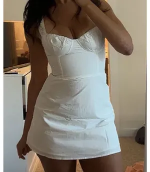 Princess Polly Faubert Mini Dress White thumbnail 1