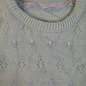 Vintage Mint Green Floral SweaterSweater thumbnail 3