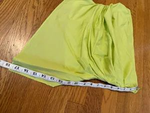 Zara Lime Green Strapless Asymmetric Draped Top size S thumbnail 10