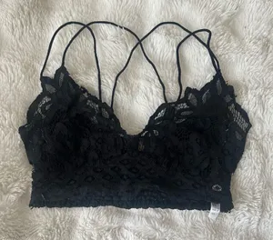 Free People Elegant Black Lace Bralette thumbnail 1