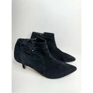 Bella Vita Booties Womens‎ Bindi Shoot Black Kid Suede Leather Size 8 WIDE thumbnail 2
