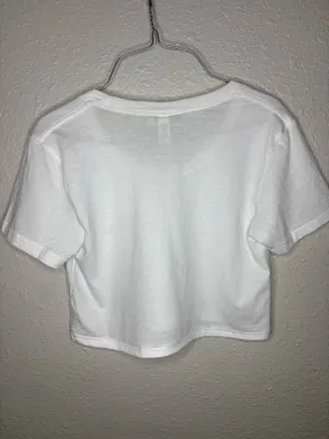 Melrose and Market White Cropped T-Shirt – Women’s Casual Tee (Size Large) thumbnail 5