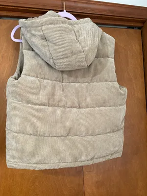 Ci Sono Beige corduroy cropped vest thumbnail 3