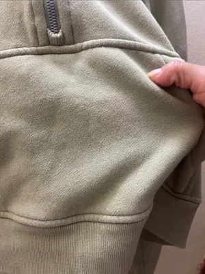 Lululemon Scuba Oversized 1/2 Zip Hoodie Rosemary Green thumbnail 13