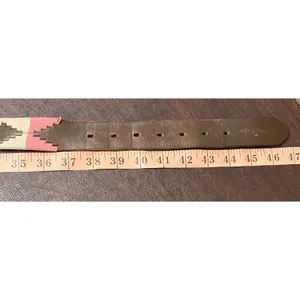 Pampeano Dulce Argentine Leather Woven Belt Pink Navy Cream Brown XL 38"-44" thumbnail 4