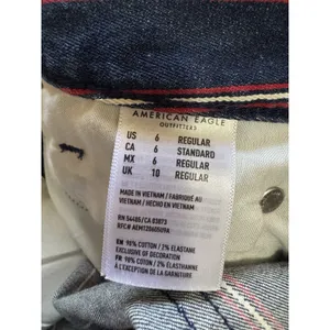 American Eagle Women Size‎ 6 Mid Rise Pinstripe Mini Jean Skirt Super Stretch thumbnail 9