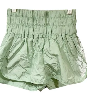 Free People Green Mist‎ The Way Home High Rise Shorts Size Medium thumbnail 1