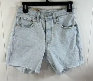 Levi’s 501 denim jean cutoff shorts. Size 26. Light wash. thumbnail 1